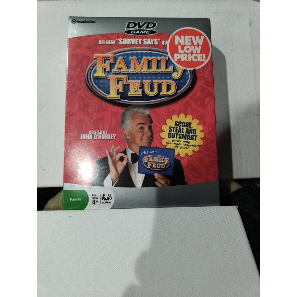 Vintage John Hurley Hosted FAMILY FEUD DVD Game TV Trivia Family Game * SEALED *